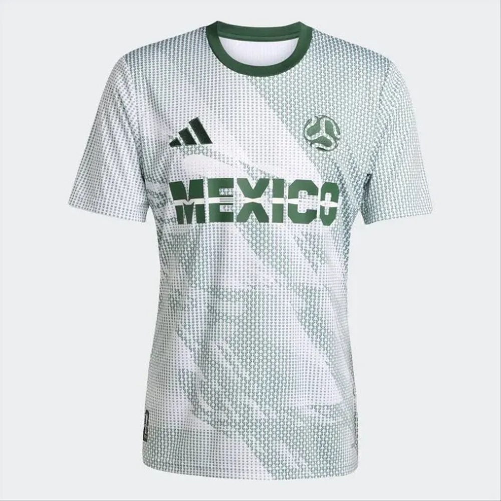 Adidas Men's Green and White Mexico Jersey